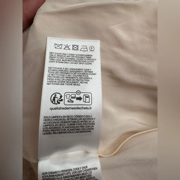 Zimmermann Hypnotic Plunge Neck Linen Silk Minidress In Cream Peony AU 3 US 10 - Picture 16 of 16